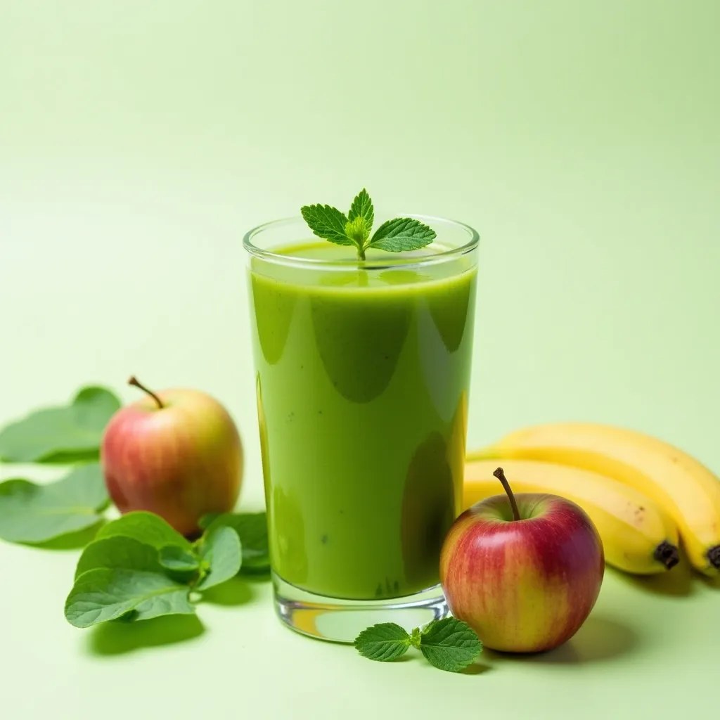 Smoothie verde cu ingrediente sănătoase